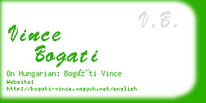 vince bogati business card